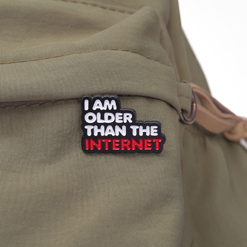 2pcs Funny Engineer & Older Than The Internet Enamel Pin Set Sarcastic Gift