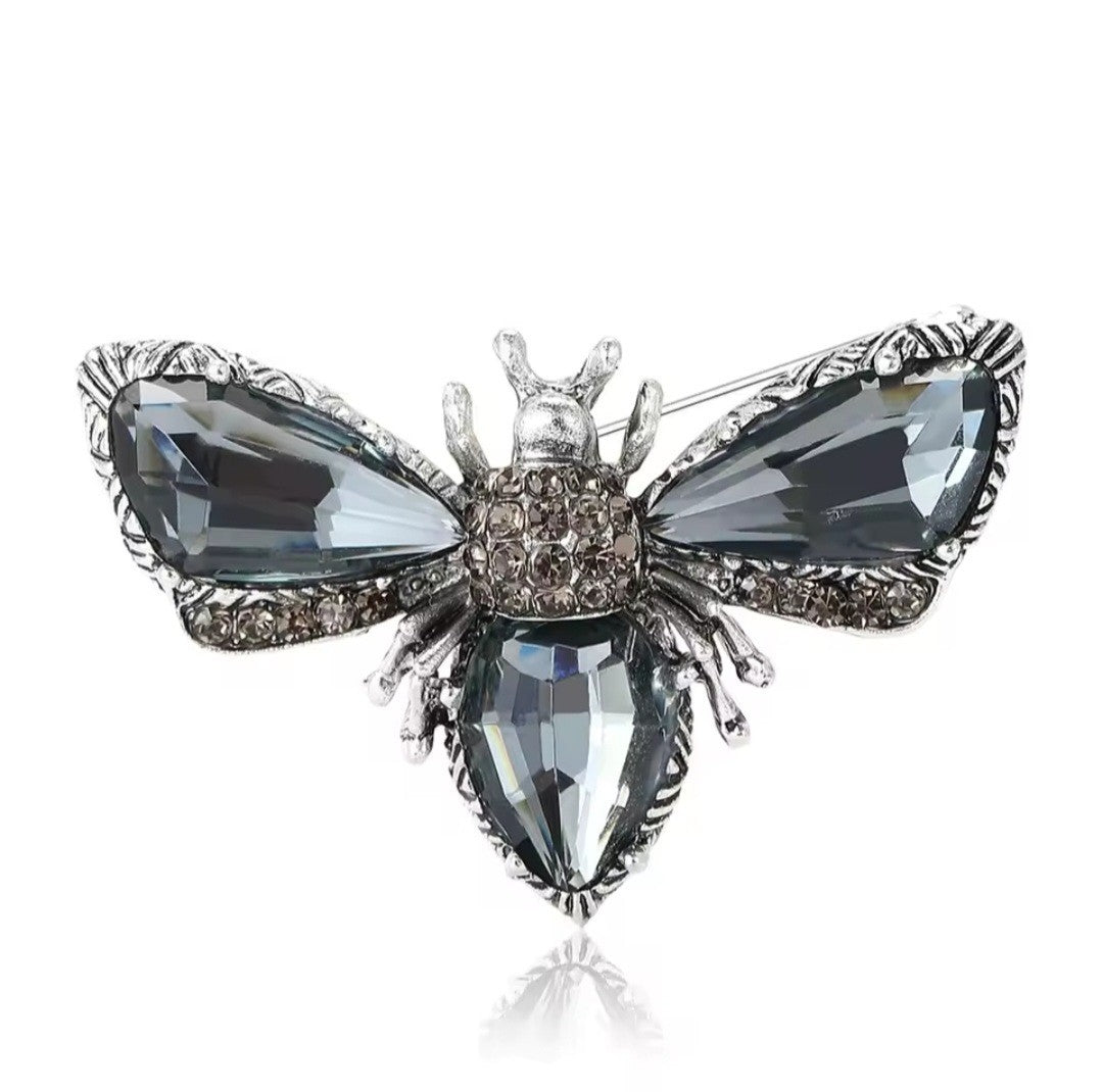 Large Crystal Bee Brooch Pin Jewelry Insect Animal Rhinestone Sweater Coat Gift