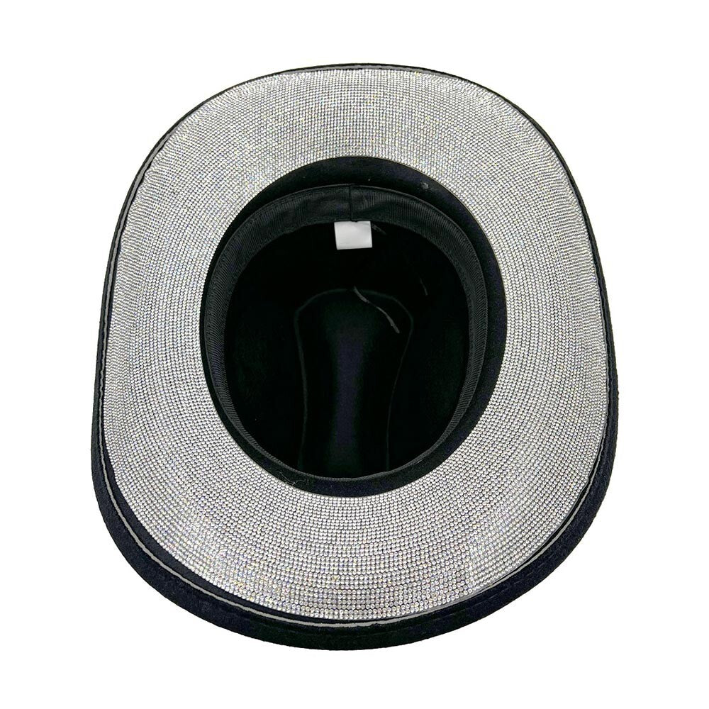 Rhinestone Paved Band Western Cowboy Hat Women’s Glam Rodeo Festival Cowgirl