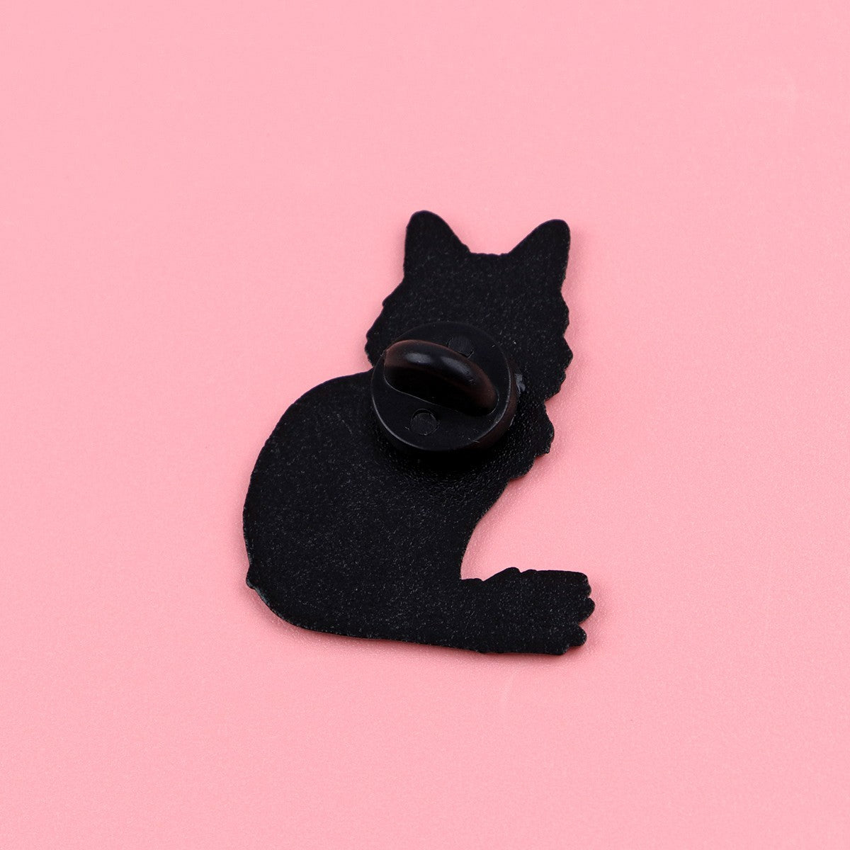 2PCS Colorful Stained Glass Style Cat Enamel Pin Set Brooch Bag Jacket Badge