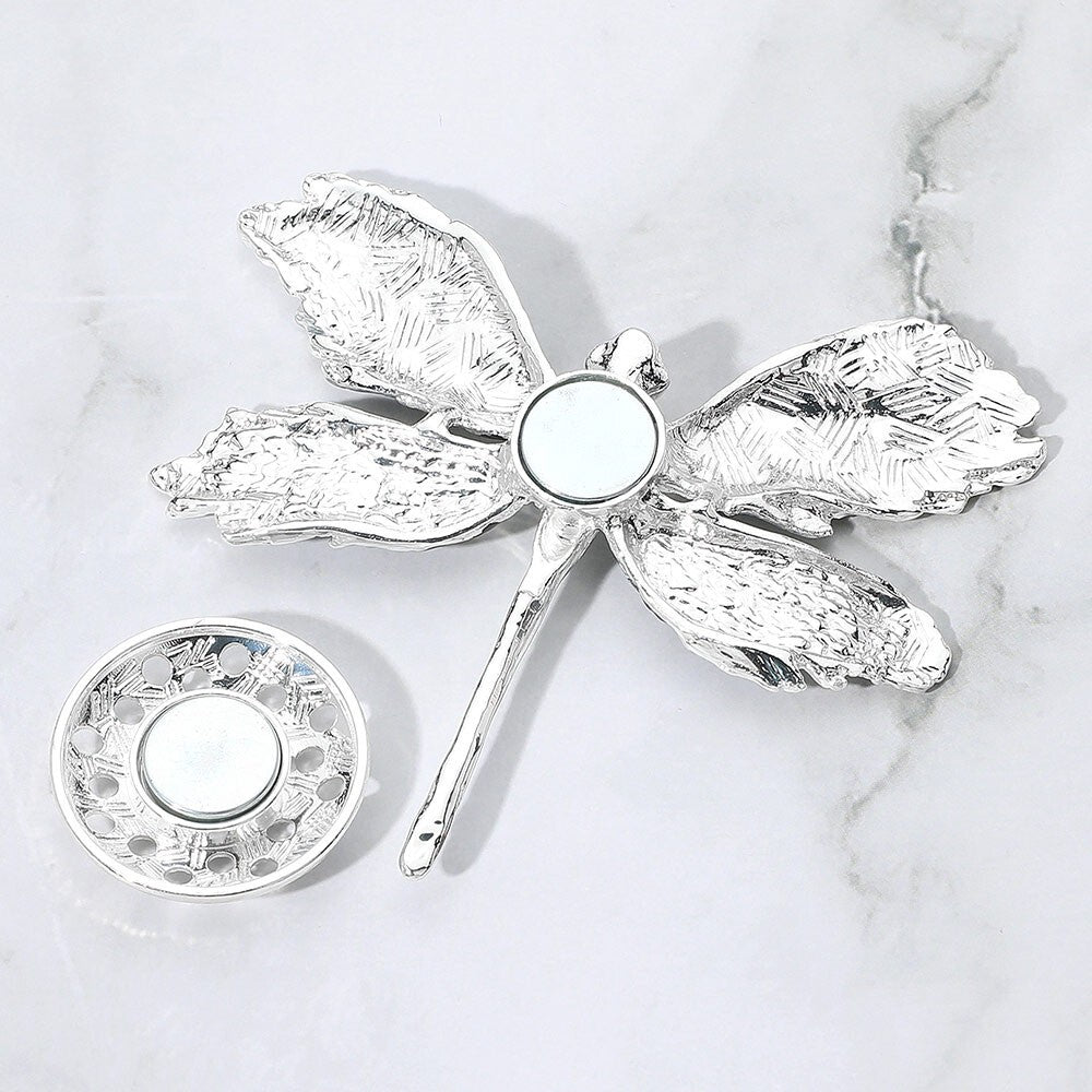 Colored Metal Dragonfly Magnetic Brooch Pin Insect Jewelry for Women Gift