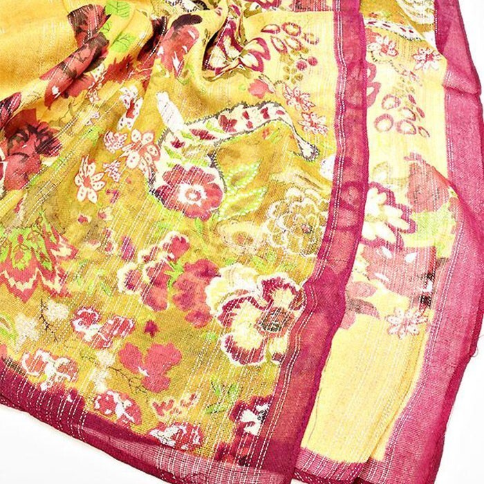 Floral Print Lightweight Oblong Scarf for Women Wraps and Scarves
