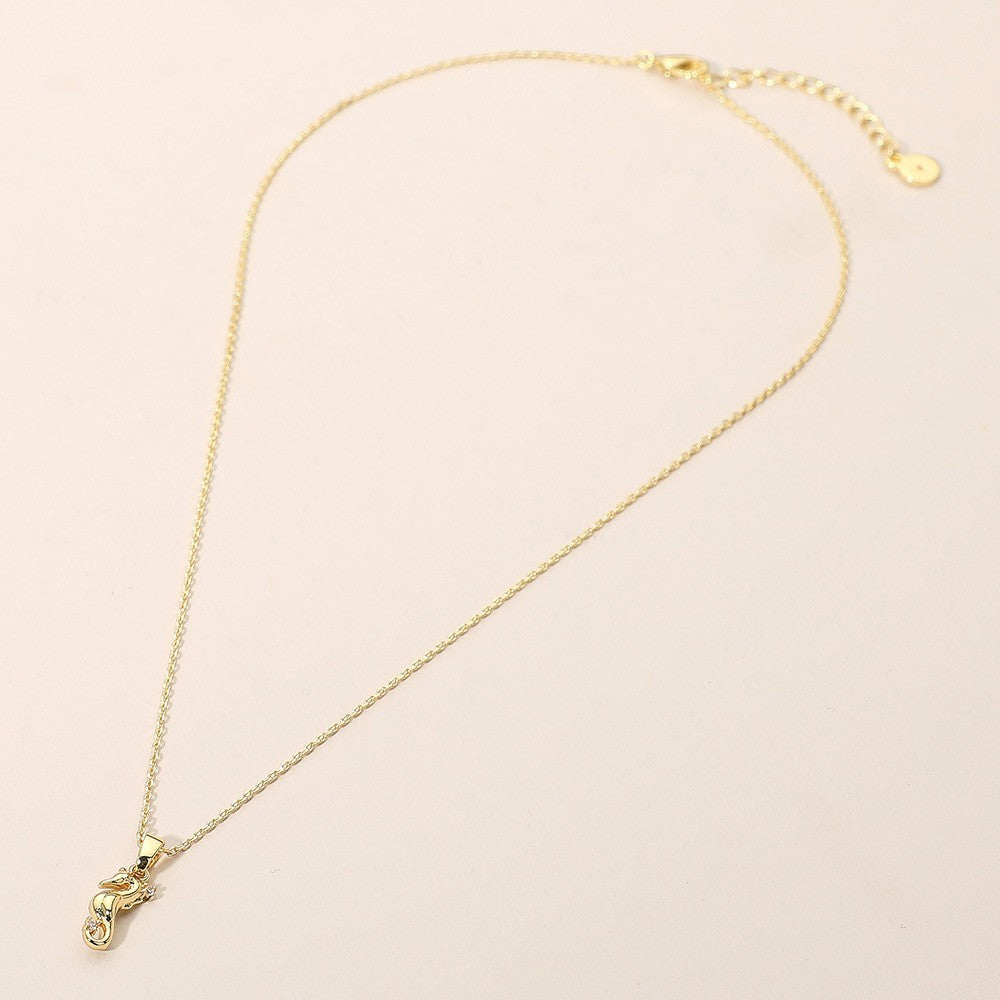 14K Gold Dipped Mother of Pearl Flower Pendant Necklace with CZ Border