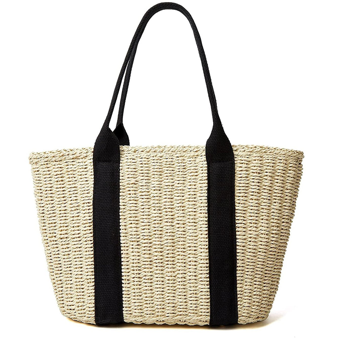 Handmade Rattan Straw Tote Bag Women Large Woven Shoulder Handbag Beach Totes