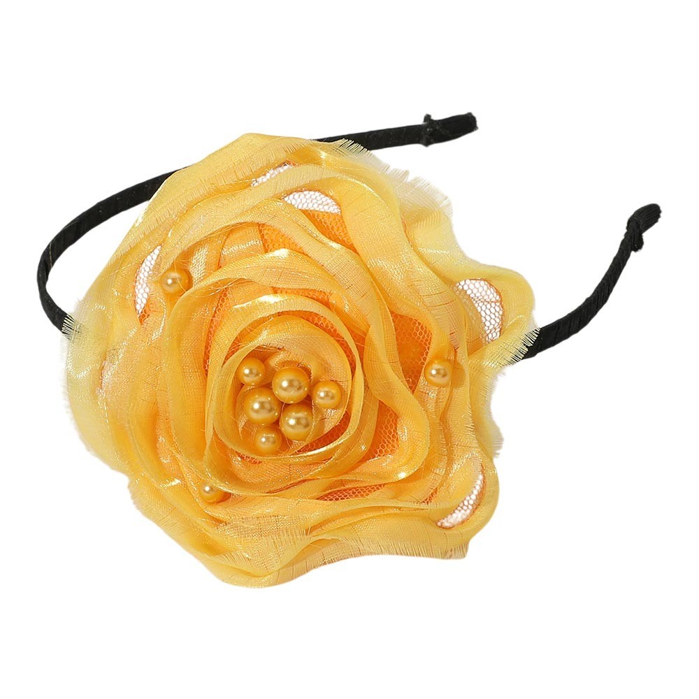 Pearl Embellished Mesh Flower Headband Wedding Tea Party Church Fascinator