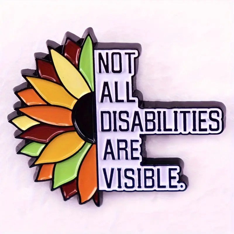 3Pcs Sunflower Hidden Disability Pin Badge Autism Awareness Support Neurodiverse