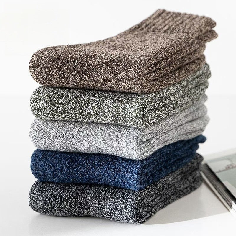 5 Pairs Thermal Wool Blend Socks Men Women US 6-11 Heavy Duty Winter Boot Crew