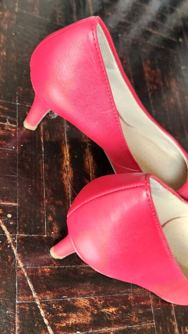 LifeStride Women's Sevyn Pump Heels Red US 6.5 Comfortable Office Wear Shoes