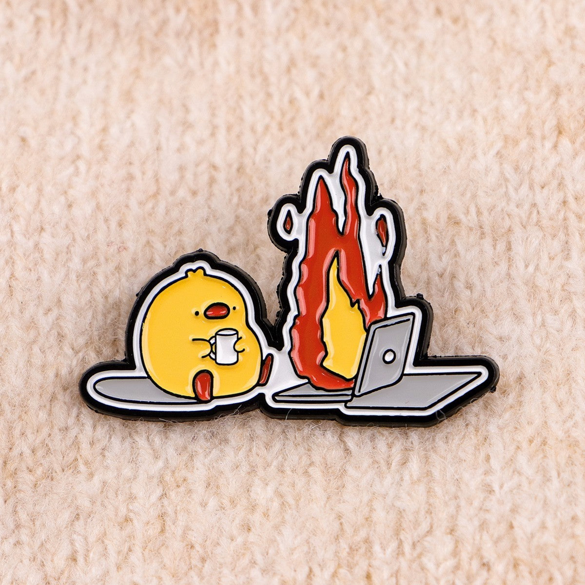5Pcs Sarcastic Enamel Pin Set Office Work Humor Cat Dog Email Laptop Coworker Gi