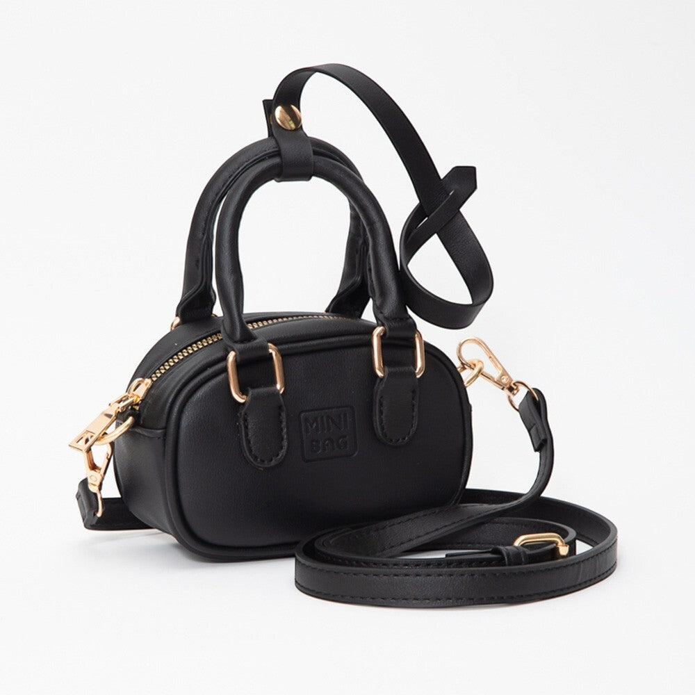 Faux Leather Mini Bag Charm Crossbody Bag Small Purse Keychain Accessory Gift