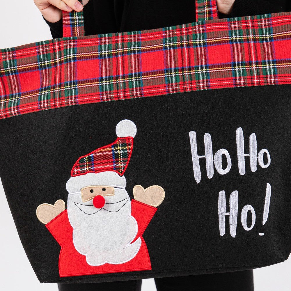 Let It Snow Snowman Christmas Tote Bag Holiday Shopping Reusable Shoulder Bag