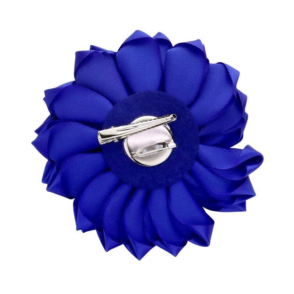 Pearl Flower Ribbon Brooch Hair Clip Women’s Dual Use Elegant Wedding Party Pin