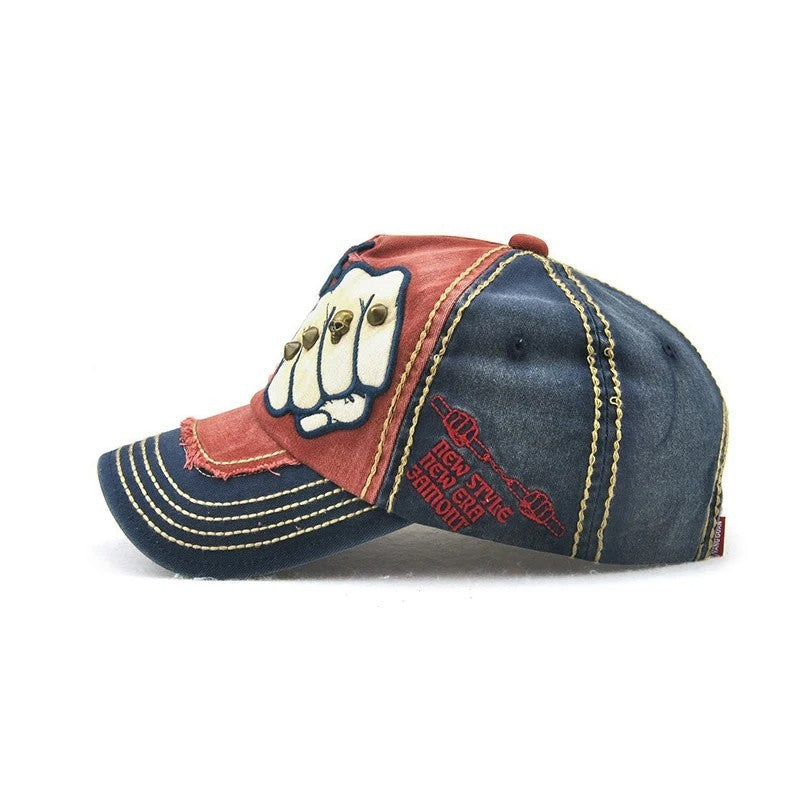 Distressed Denim Baseball Cap Punk Rock Vintage Faded Men Women Retro Hat