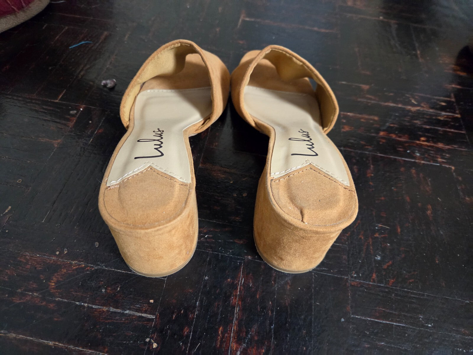 Kateyy Camel Suede Block Heel Sandals Women’s Size 6.5 Comfortable Chic Shoe