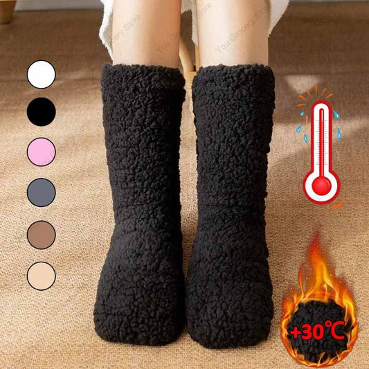 Warm Fuzzy Sherpa Slipper Socks Women Men Thermal Fleece Winter Home Floor Socks