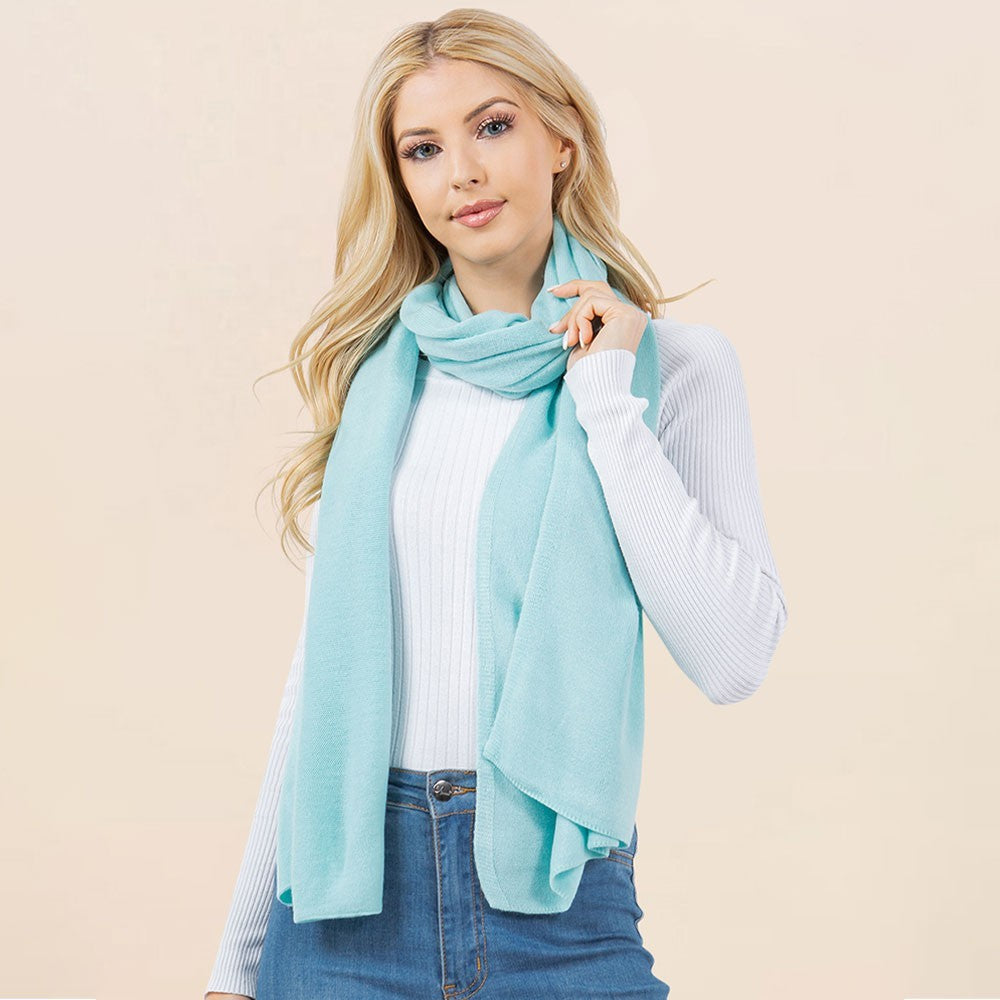 3 Piece Winter Beanie Hat Scarf and Gloves Set for Women's OS Light Blue Acrylic