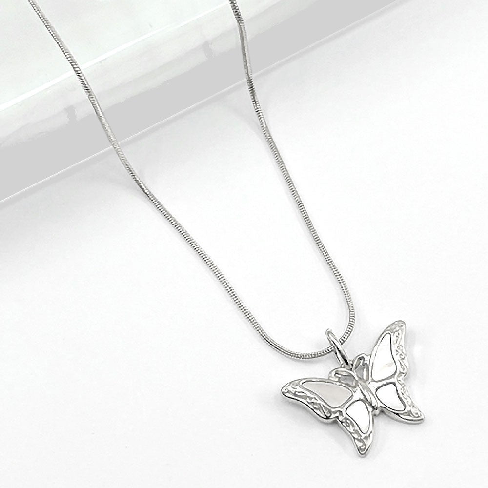 Stainless Steel Butterfly Necklace | Tarnish-Free Minimalist Butterfly Pendant