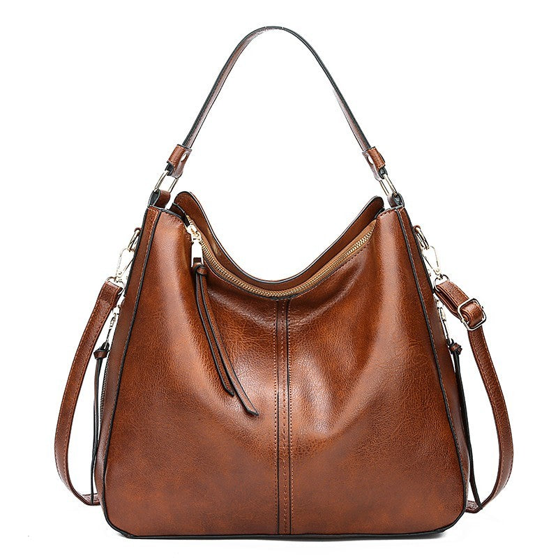 Faux Leather Hobo Bag for Women Vintage Shoulder Handbag Large Tote Purse
