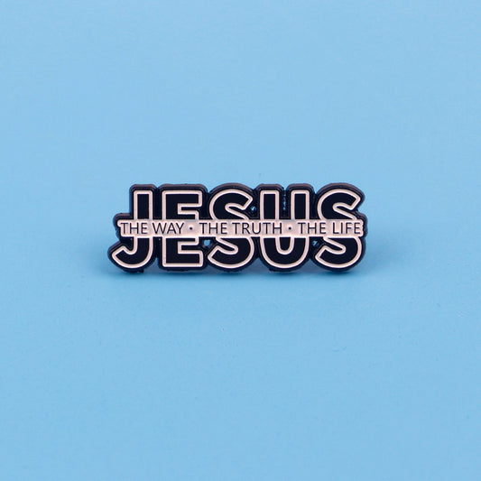 3pcs Christian Jesus The Way The Truth The Life Enamel Pin Set John 14:6