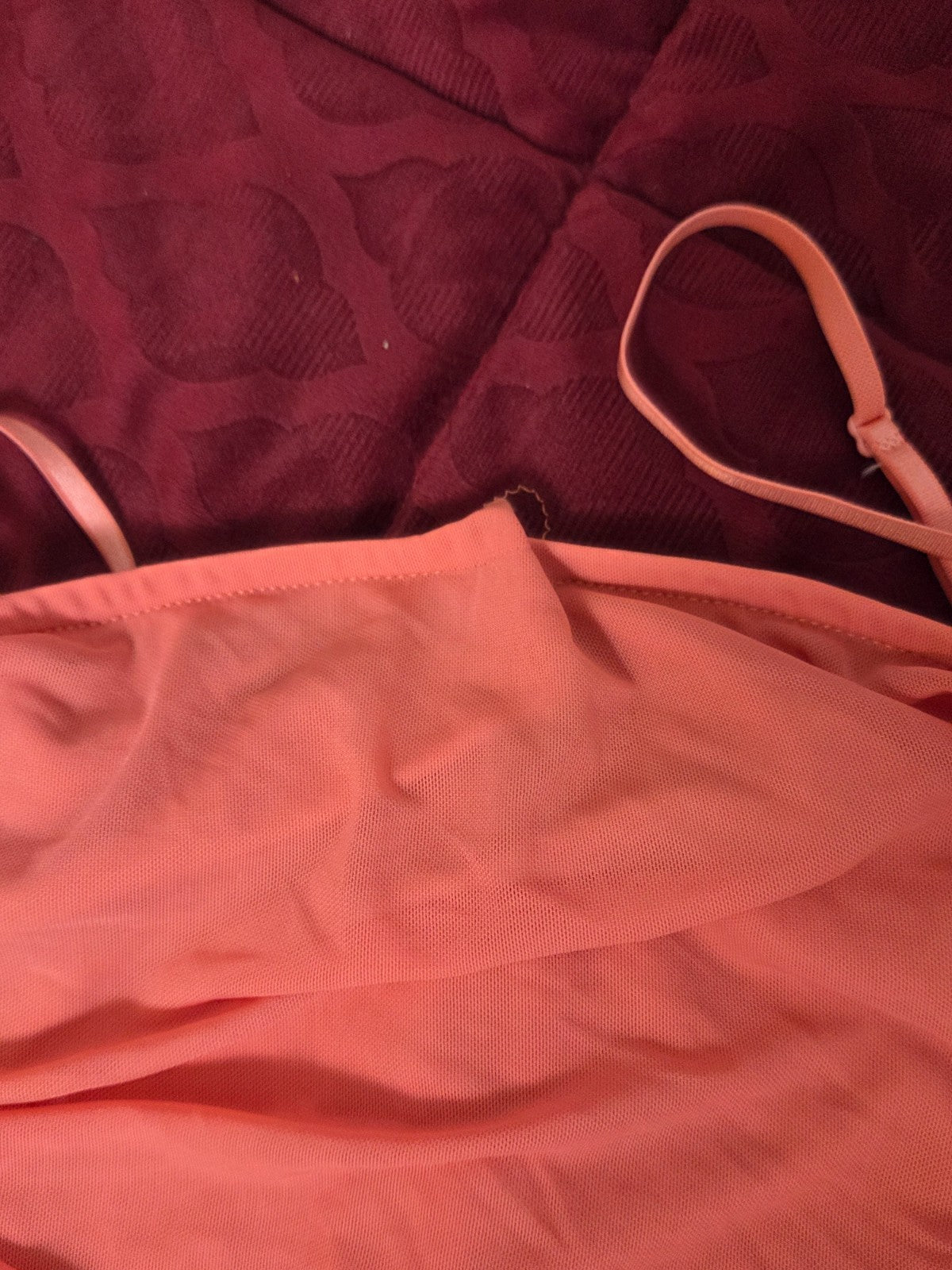 Orange Sleeveless Maxi Dress for Women Cascading Fabric Lined Gown Elegant Wear