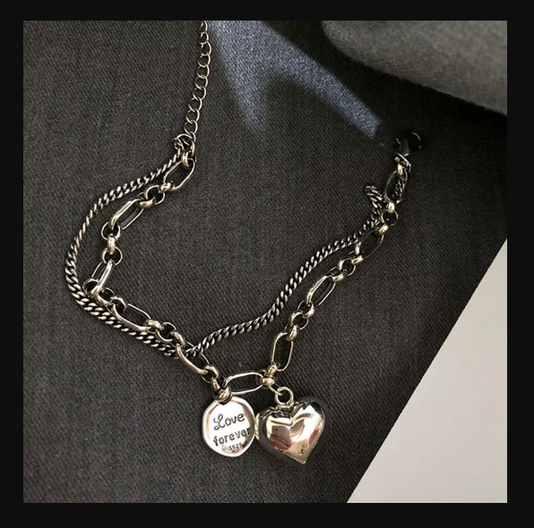 925 Sterling Silver Charms Bracelets For Women Fashion Retro Bracelet Valentine