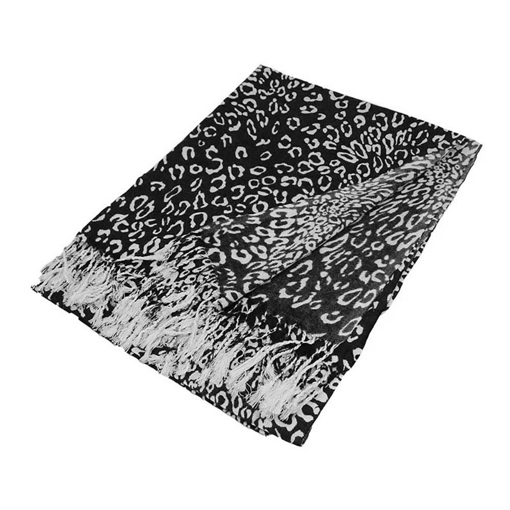 Leopard Print Pashmina Scarf Shawl Wrap Women Soft Winter Fall Blanket Stole