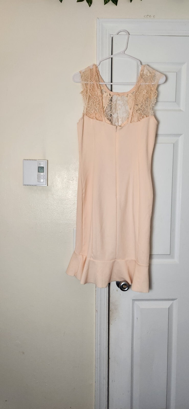 Lace Overlay Bodice Ruffled Dress for Women Formal Wedding Guest Dresses