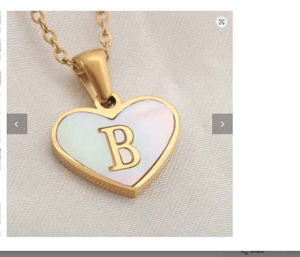 Gold B  Initial Necklace for Women Girls  Gold Plated Stainless Steel  Jewelry