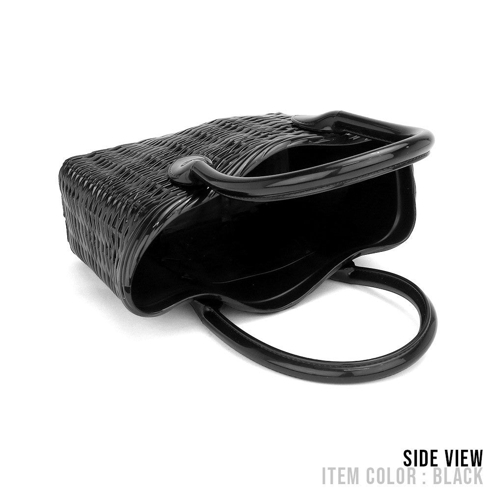 Women’s Solid Jelly Tote Bag Handbag Purse Waterproof Beach Shopper Satchel