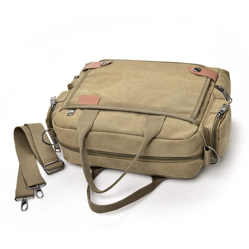 New Men's Vintage Canvas Messenger Bag Laptop Briefcase Satchel Travel Crossbody