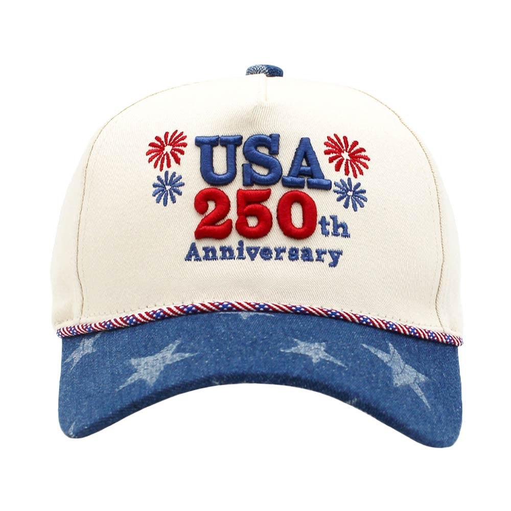 USA 250th Anniversary Commemorative Baseball Cap - Patriotic Anniversary Hat