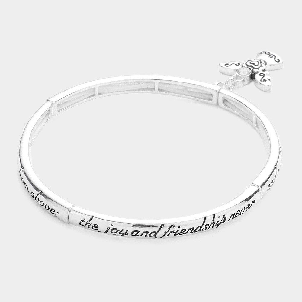 Daughter’s Blessing Message Beaded Stretch Bracelet Gift Inspirational Jewelry
