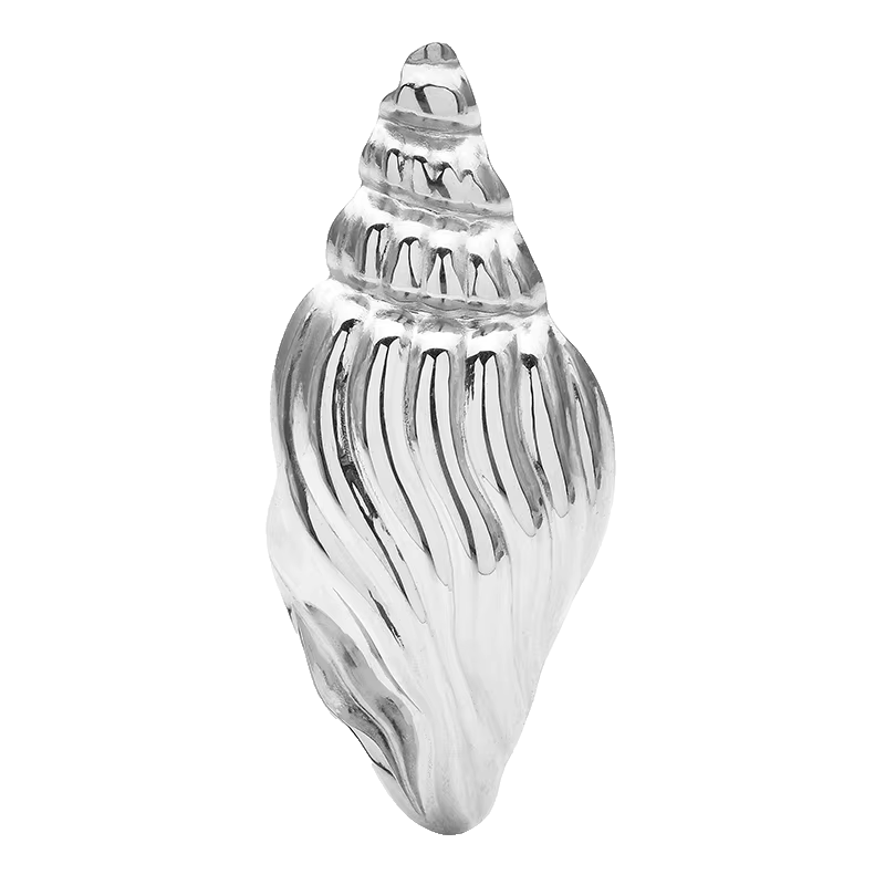 2pc Gold & Silver Shell Brooch Set 18K Plated Stainless Steel Pin Nautical Gift