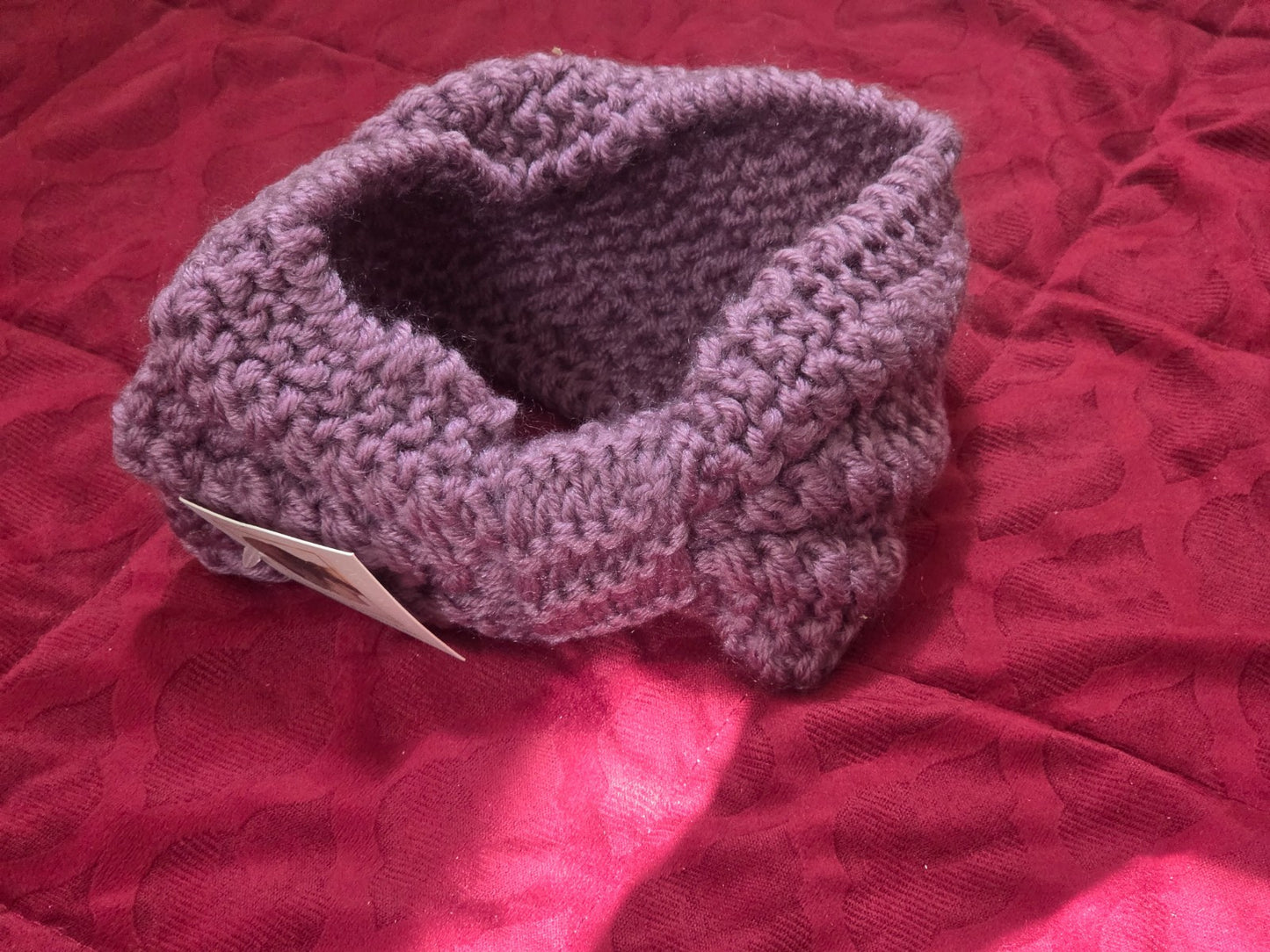 Dusty Mauve Knitted Turban Head Wrap Chunky Twisted Ear Warmer Headband NEW