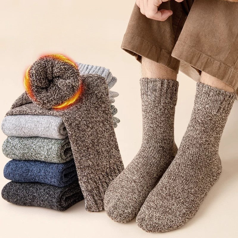 5 Pairs Thermal Wool Blend Socks Men Women US 6-11 Heavy Duty Winter Boot Crew