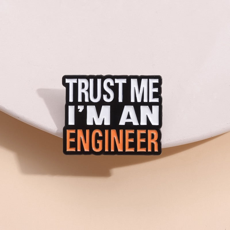 2pcs Funny Engineer & Older Than The Internet Enamel Pin Set Sarcastic Gift