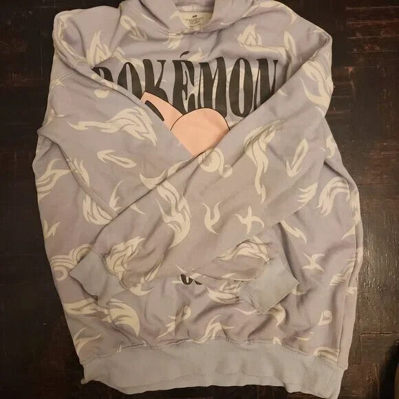 Kids Gray Pokémon Sweatshirt Pikachu & Friends Pullover Sweater Size XL