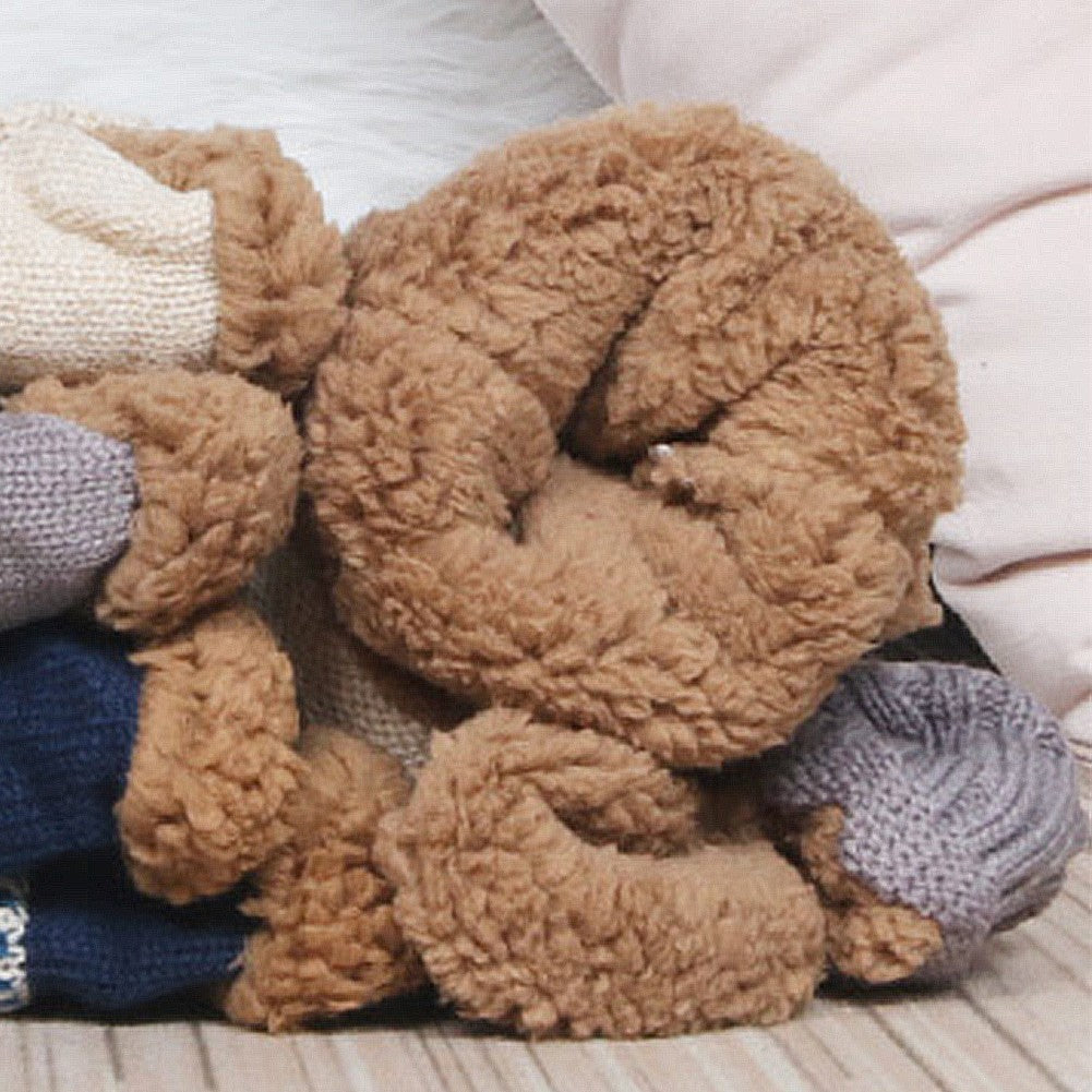 Women's US 4.5-8.5 M Slipper Socks 2-Pack SET | Chunky Knit Fair Isle Sherpa