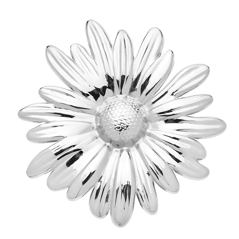 2pcs Big Metal Daisy Flower Brooches Gold Silver Tone Floral Plant Party Pins