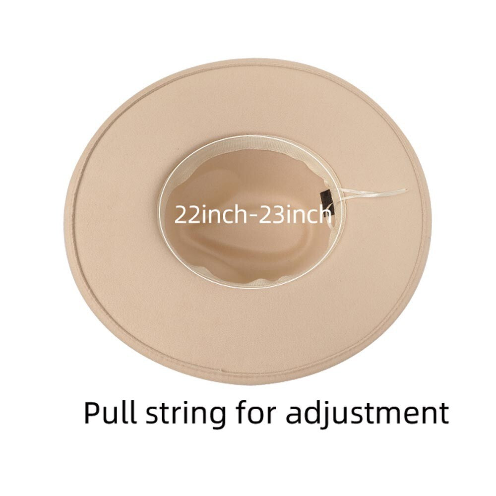 Colorful Chain Accented Solid Panama Hat Wide Brim Fedora Style Sun Hat