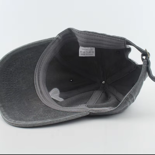 2 PCs Embroidered Peach Heart Denim Baseball Hat for Women Outdoor Accessories