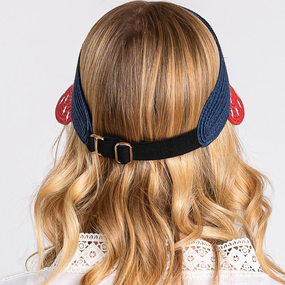 American Flag Roll Up Visor Adjustable Sun Hat Patriotic Summer Accessory