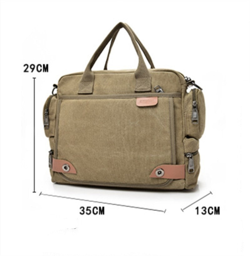 New Men's Vintage Canvas Messenger Bag Laptop Briefcase Satchel Travel Crossbody