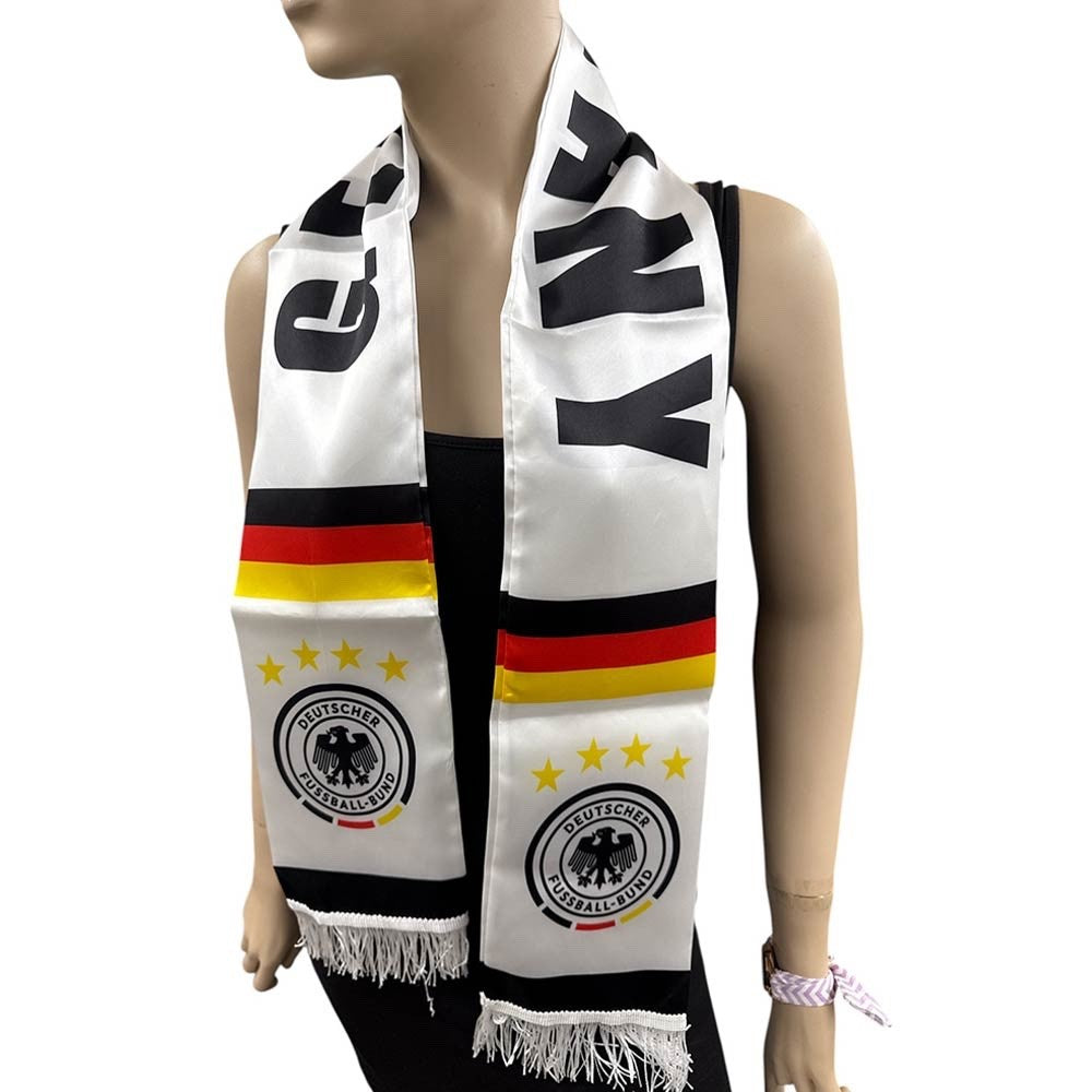 Germany Soccer Scarf Fan Support National Team Tassel World Cup Sports Accessory