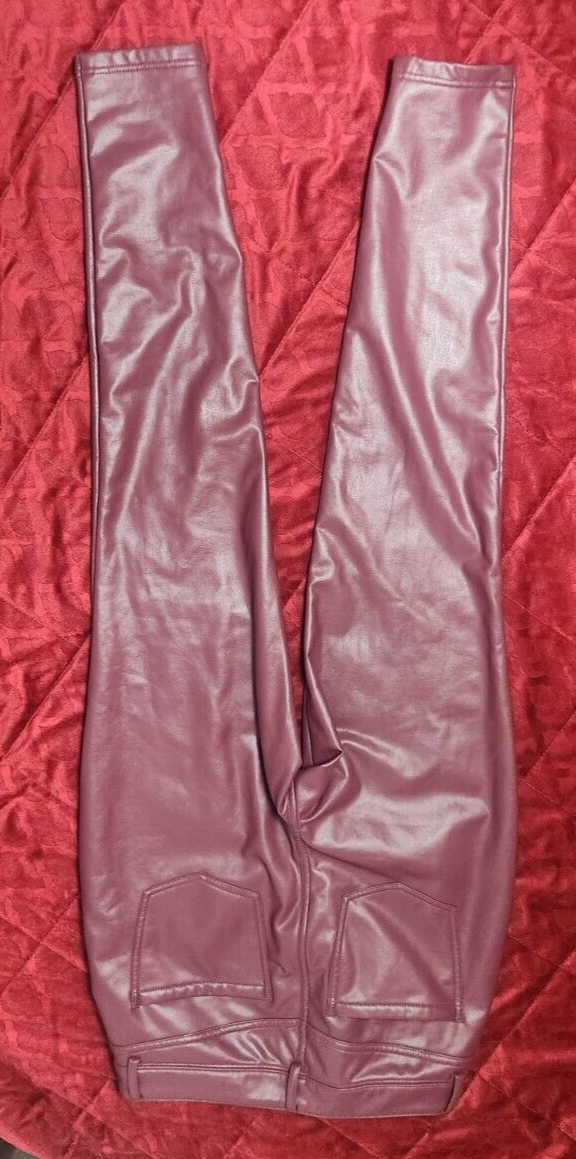 INC Women's Faux-Leather Skinny Pants for Women Trousers Size 10 