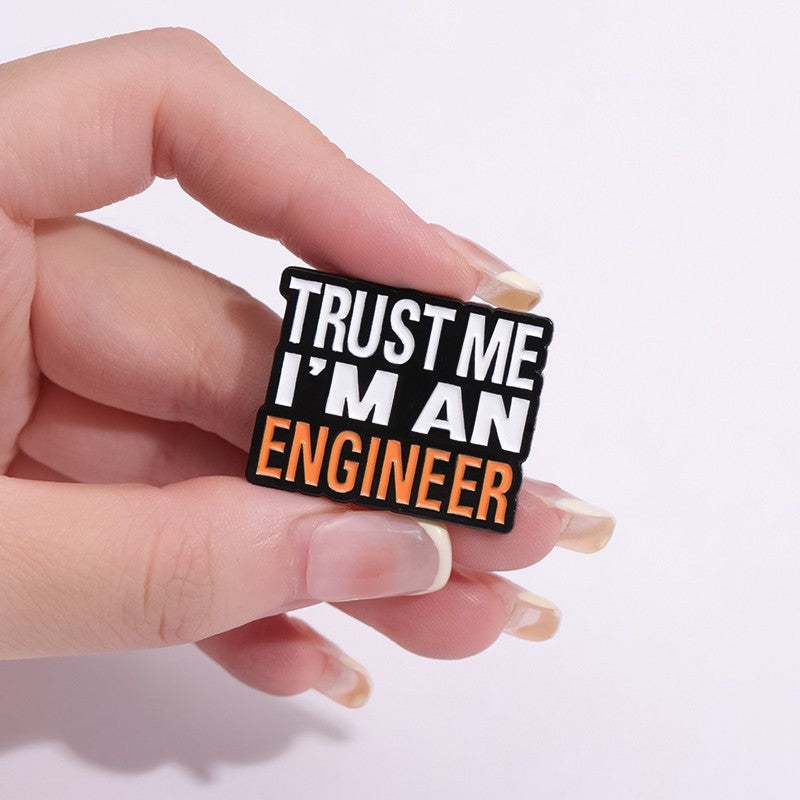 2pcs Funny Engineer & Older Than The Internet Enamel Pin Set Sarcastic Gift