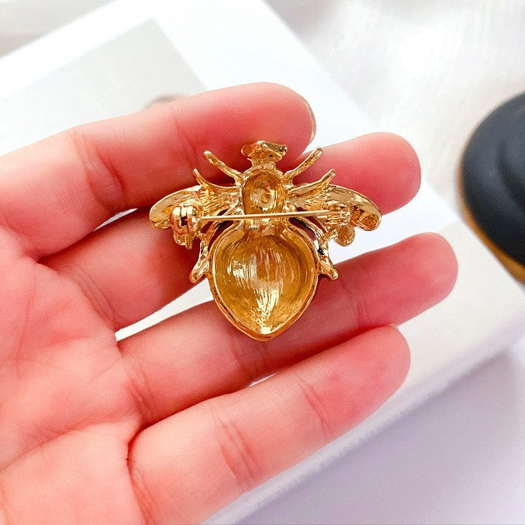 3pcs Bee Brooch Set Enamel Rhinestone Insect Pins Fashion Jewelry Gift