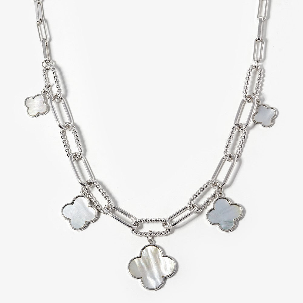 Gold Dipped Multi Quatrefoil Pendant Necklace  Elegant Layered Statement Jewelry