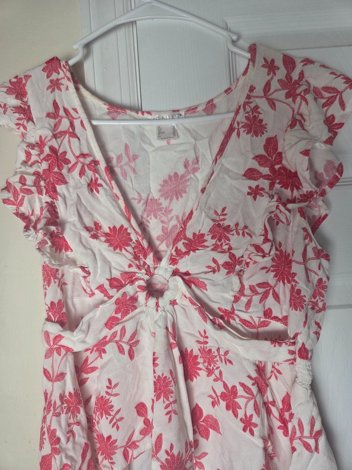 Floral Keyhole Top for Women Lightweight Printed Blouse Casual Spring and Summer
