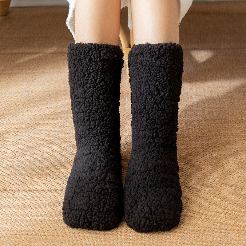 Warm Fuzzy Sherpa Slipper Socks Women Men Thermal Fleece Winter Home Floor Socks